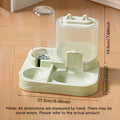 Distributeur 2-en-1 Nourriture & Eau pour Animaux, Séparation Sec/Humide, Plastique Résistant Transparent, Sans Pile, Chats & Chiens, Idéal Voyage